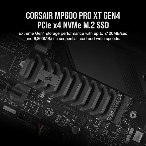 Corsair MP600 PRO XT 2TB Hydro X Edition Gen4 PCIe x4 NVMe M.2 SSD (Up to 7,000 MB/s Sequential Read and 6,550 MB/s Write Speeds, High-Density TLC NAND, Hydro X Series XM2 Water Block) White in Saudi Arabia