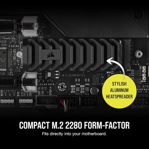 Corsair MP600 PRO XT 2TB Hydro X Edition Gen4 PCIe x4 NVMe M.2 SSD (Up to 7,000 MB/s Sequential Read and 6,550 MB/s Write Speeds, High-Density TLC NAND, Hydro X Series XM2 Water Block) White in Saudi Arabia