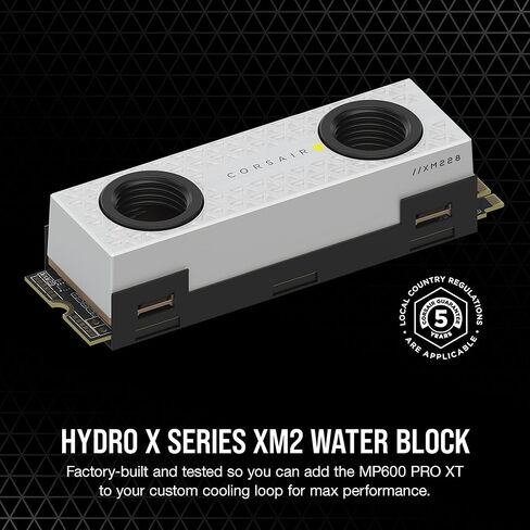 Corsair MP600 PRO XT 8TB Gen4 PCIe x4 NVMe M.2 SSD - قراءة تسلسلية تصل إلى 7000 ميجابايت/ثانية وسرعات كتابة 6100 ميجابايت/ثانية، TLC NAND عالية الكثافة، موزع حرارة من الألومنيوم، عامل الشكل M.2 2280 - أسود in Kuwait