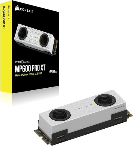 Corsair MP600 PRO XT 8TB Gen4 PCIe x4 NVMe M.2 SSD - قراءة تسلسلية تصل إلى 7000 ميجابايت/ثانية وسرعات كتابة 6100 ميجابايت/ثانية، TLC NAND عالية الكثافة، موزع حرارة من الألومنيوم، عامل الشكل M.2 2280 - أسود in Kuwait