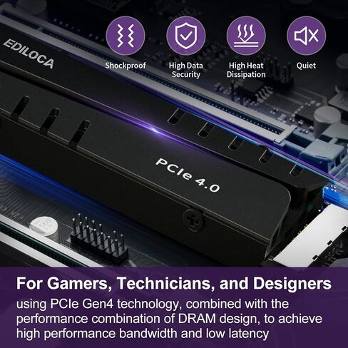EN605 1TB SSD M.2 2280, NVMe1.3 PCIe Gen3 x4 SSD, 3D TLC NAND, Internal Solid State Drives, Read/Write Speed up to 2150/1850 MB/s, Compatible with Laptop & PC Desktop in Kuwait