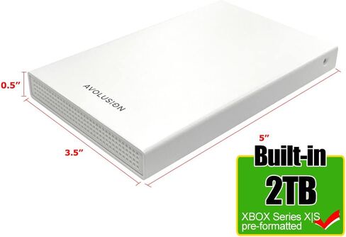 قرص صلب خارجي محمول عالي الدقة HD250U3-WH سعة 2 تيرابايت USB 3.0 (لجهاز إكس بوكس سيريز X|S، مهيأ مسبقًا) - ضمان لمدة عامين in Saudi Arabia