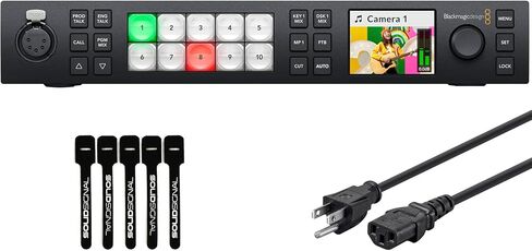 Blackmagic Design ATEM 4 M/E Constellation HD Live Production Switcher with 6ft Power Cord and 5-Pack of Solid Signal Cable Ties (SWATEMSCN2/1ME4/HD) in Saudi Arabia