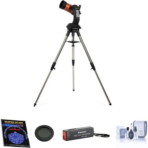 Celestron NexStar 4 SE Maksutov-Cassegrain Computerized Telescope, Bundle with Night Vision Flash Light, Sky Maps Book, 1.25" Moon Filter, Cleaning Kit in Saudi Arabia
