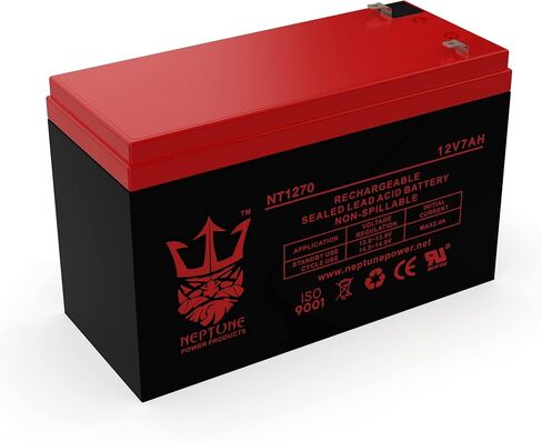 Neptune Power Brand NT1270 F1 12V 7Ah SLA Replacement Battery for APC Back-UP UPS ES 550 VA BE500C BE500U, RBC2, BE500R, BK300C, BK350, BK500, BK500BLK, BK500M, BK500MC, BK500MUS, SC420, SU420NET in Saudi Arabia