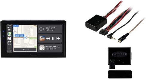 PIONEER CAR DMHW4660NEX Multimedia Digital Media Receiver With Wireless Apple CarPlay and Android Auto, 6.8-inch Capacitive Touchscreen, Double-DIN, Built-In Bluetooth, WiFi and Amazon Alexa in Kuwait