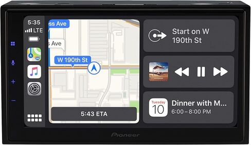 PIONEER CAR DMHW4660NEX Multimedia Digital Media Receiver With Wireless Apple CarPlay and Android Auto, 6.8-inch Capacitive Touchscreen, Double-DIN, Built-In Bluetooth, WiFi and Amazon Alexa in Kuwait