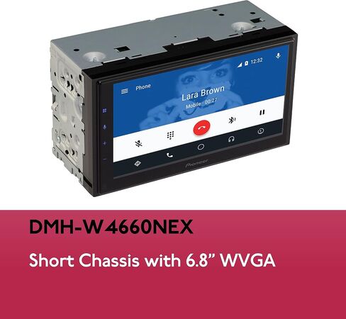 PIONEER CAR DMHW4660NEX Multimedia Digital Media Receiver With Wireless Apple CarPlay and Android Auto, 6.8-inch Capacitive Touchscreen, Double-DIN, Built-In Bluetooth, WiFi and Amazon Alexa in Kuwait