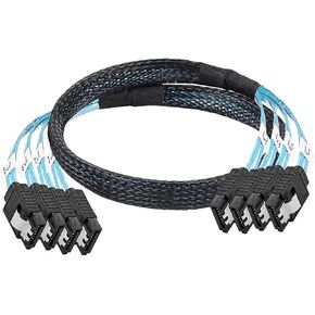 Twozoh Mini SAS 26P SFF-8088 to SFF-8088 External Cable, 8088 to 8088 1M/3.3FT