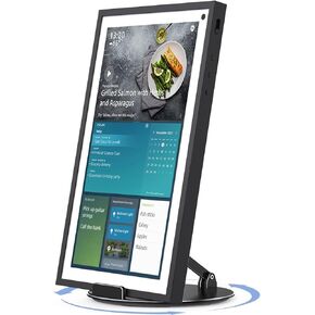 Almoz Swivel and Tilt Stand for Echo Show 15, Aluminum Stand for Show 15.6" Smart Display and Up to 18" iPad/Tablets, with 360 Degree Rotating Base, Viewing Angle Adjustable, No Need Mounting (Black) in Saudi Arabia