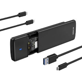 NVMe M.2 Duplicator Dual-Bay Offline Clone Tool-Free, 40Gbps NVMe SSD Enclosure with Cooling Fan ,NVMe M.2 SSD Enclosure for NVMe PCIe Size 2230/2242/2260/2280(up to 8TB)