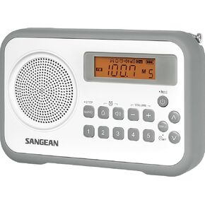 Sangean PR-D18BK AM/FM/Portable Digital Radio with Protective Bumper (Gray/Black) Black/ Grey