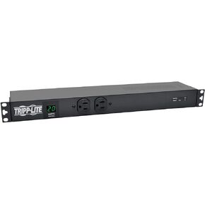 وحدة توزيع الطاقة من Tripp Lite، 20 أمبير، قمع ارتفاع التيار Isobar 3840 جول، (12 5-20R، 2 5-15R)، 120 فولت، L5-20P/5-20P، طاقة مثبتة على حامل 1U (PDUMH20-ISO) in Kuwait