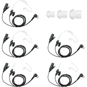 Walkie Talkie Earpiece with Mic,Compatible with CP200 CP200D BPR40 CP100D CP185 RDM2070D Earpiece Two Way Radio Headset Walkie Walkie Surveillance Kit Police Headphones (5 Packs) in Saudi Arabia