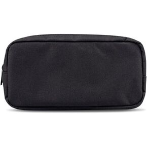 ERCRYSTO Universal Electronics/Accessories Soft Carrying Case Bag, Durable & Light-weight,Suitable for Out-going, Business, Travel and Cosmetics Kit (Small-Black)