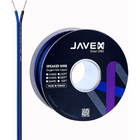 Speaker Wire 16 Gauge 50FT Oxygen-Free Copper Audio Cable, Blueblack | 16 AWG HighFlex Thin Flat Cable Wire with Foot Markers for Automotive Car Stereo, Home Theater, Audio Cable DIY Installations in Kuwait