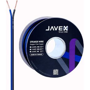 Speaker Wire 16 Gauge 100FT Oxygen-Free Copper Audio Cable,Blueblack | 16 AWG HighFlex Thin Flat Cable Wire with Foot Markers for Automotive Car Stereo, Home Theater, Audio Cable DIY Installations in Saudi Arabia