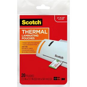 أكياس سكوتش للتغليف الحراري عالية الجودة، بسُمك 5 مل لمزيد من الحماية، 10 عبوات من شارات التعريف مع أوراق تغليف بمشبك، حقيبة التصفيح الأكثر متانة لدينا، 2.4 × 4.2 بوصة (TP5852-10) in Kuwait