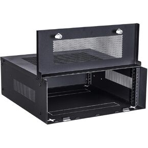 Kenuco Heavy Duty 16 Gauge Steel DVR Security Lockbox with Fan and Swing Open Top (24'' x 21'' x 8'' White)