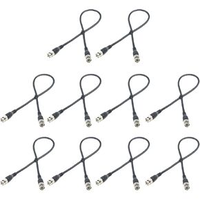 Antrader 10pcs RG58 6 Feet 50-Ohm BNC Male to BNC Male Coaxial Cable | Flexible PVC Outer Jacket Shielded, Reduce Signal Interference,Plug & Play for CCTV Surveillance Camera in Kuwait