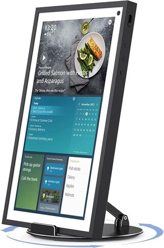 Almoz Swivel and Tilt Stand for Echo Show 15, Aluminum Stand for Show 15.6" Smart Display and Up to 18" iPad/Tablets, with 360 Degree Rotating Base, Viewing Angle Adjustable, No Need Mounting (Black) in Kuwait