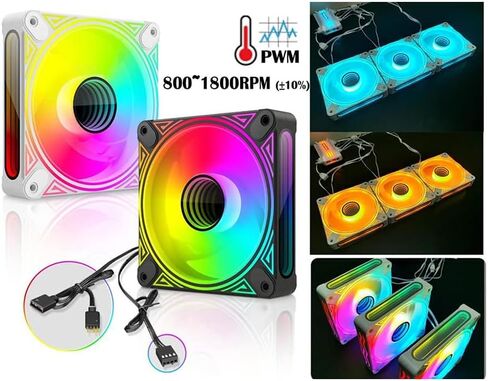 مبرد مياه لوحدة المعالجة المركزية 240 ARGB 5 فولت 3 دبابيس موصل 240 ملم مروحة RGB قابلة للعنونة 240 ملم، مبرد AIO انتل 115X/1200/1700/1366/2011/2066، AMD AM5 / AM4 /AM3+/AM3/AM2+/AM2+/FM2/ FM2/ in Kuwait