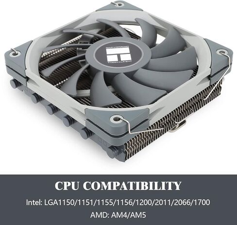 Thermalright AXP-120-X67 Black ARGB Low Profile CPU Air Cooler with Quite 120mm TL-C12015B-S Low Profile PWM Fan, 6 Heat Pipes, 67mm Height, for AMD AM4/Intel LGA 1700/1150/1151/1155/1200/2011/2066 in Saudi Arabia