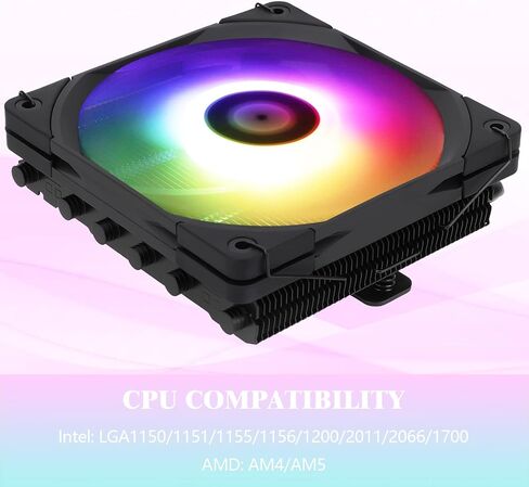 Thermalright AXP120-X67 Low Profile CPU Air Cooler with Quite 120mm TL-C12015 PWM Fan, 6 Heat Pipes, 67mm Height, for AMD AM4/Intel LGA 1700/1150/1151/1155/1851/1200/2011/2066 in Saudi Arabia