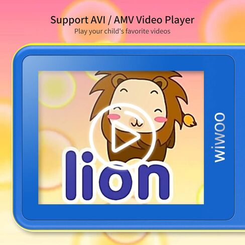 مشغل MP3 للأطفال، مشغل موسيقى WiWOO مقاس 1.8 بوصة للأطفال مع راديو FM وألعاب فيديو ومسجل صوت وسماعة رأس، ومشغل وسائط محمول للأطفال بسعة 8 جيجابايت مع كارتون بير باو قابل للتوسيع 128 جيجابايت (وردي) in Saudi Arabia