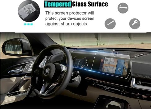 واقي شاشة Flyingchan متوافق مع شاشة BMW X1 CenterTouch لعام 2023، مضاد للخدش، مقاوم للصدمات، ملحقات ممتازة لـ X1 in Kuwait