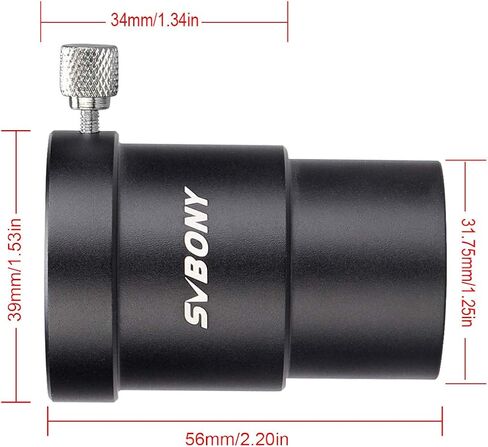 SVBONY SV157 أنبوب تمديد 1.25 بوصة الطول البصري 40 مم الطول الإجمالي 70 مم أنبوب تمديد للتلسكوب (70 مم) in Kuwait