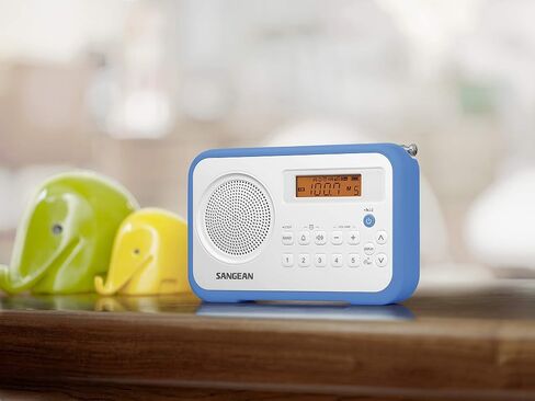 Sangean PR-D18BK AM/FM/Portable Digital Radio with Protective Bumper (Gray/Black) Black/Grey in Kuwait