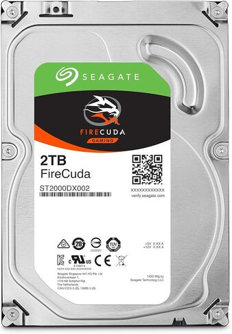 محرك الأقراص Seagate FireCuda 2 تيرابايت ذو الحالة الصلبة الهجين SSHD - 3.5 بوصة SATA 6 جيجابايت/ثانية فلاش متسارع لسطح مكتب الكمبيوتر الشخصي للألعاب (ST2000DX002) in Saudi Arabia