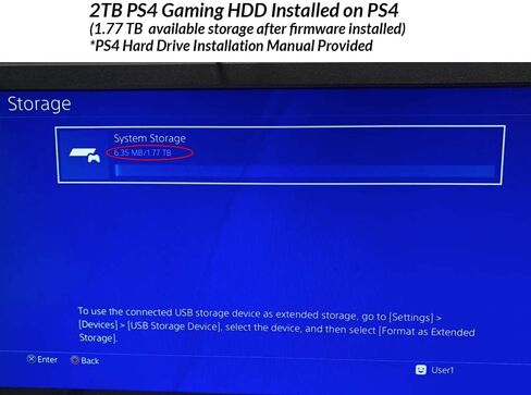 مجموعة ترقية القرص الصلب PS4 سعة 2 تيرابايت من ام دي دي دي مع توشيبا 2 تيرابايت 5400 دورة في الدقيقة 16 ميجابايت كاش ساتا 6 جيجابت/ثانية 2.5 انش (متوافقة مع جهاز تشغيل العاب الفيديو الرقمية PS4) in Kuwait