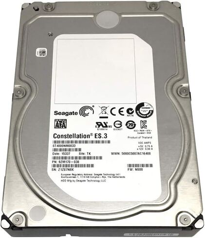 Seagate Constellation ES ST4000NM0033 4TB 7200RPM 128MB Cache SATA 6.0Gb/s 3.5inch Internal Enterprise Hard Drive OEM - w/3 Year Warranty (Renewed) in Saudi Arabia
