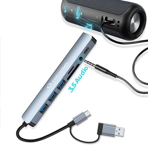 USB C Docking Station with Ethernet, 8 in 1 Docking Station to HDMI Adapter Displayport SD TF Card Reader, USB, 100W PD for USB C Thunderbolt 3 Laptops (Black) in Saudi Arabia