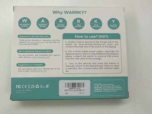 محول HDMI 3 في 1 خارج 4K 60 هرتز، WARRKY كابل نايلون أطول بطول 3.3 قدم، قابس مطلي بالذهب، محول HDMI، موسع منفذ HDMI أحادي الاتجاه 3x1، يدعم HDCP2.2، ثلاثي الأبعاد، HDR لـ Fire Stick، Xbox، PS5/4 /3، التلفاز in Kuwait