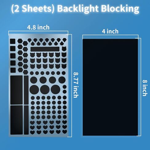 ملصقات بيرلايد لحجب الضوء، (ورقتان) ملصقات تعتيم LED للإلكترونيات وأجهزة التوجيه والأجهزة والساعات والشاشات والأجهزة الطرفية، إضاءة LED خافتة بنسبة 50~80% in Kuwait