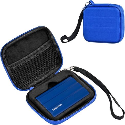 حقيبة حمل ProCase لجهاز Samsung T7 Shield SSD خارجي مع 2 ربطات للكابل، منظم سفر للتخزين الصلب المقاوم للصدمات من مادة EVA لمحرك الأقراص الصلبة المحمول T7 Shield USB 3.2 1 تيرابايت 2 تيرابايت - أسود in Kuwait
