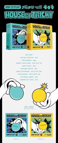 xikers HOUSE OF TRICKY : HOW TO PLAY 2nd Mini Album CD+Folded poster on pack+Photobook+Postcard+Moving photo+Wide polaroid+Photocard+Tutorial book+Magnetic coin+Tracking Sealed (HIKER Version) in Saudi Arabia