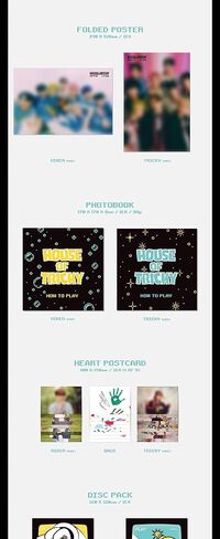 xikers HOUSE OF TRICKY : HOW TO PLAY 2nd Mini Album CD+Folded poster on pack+Photobook+Postcard+Moving photo+Wide polaroid+Photocard+Tutorial book+Magnetic coin+Tracking Sealed (HIKER Version) in Saudi Arabia