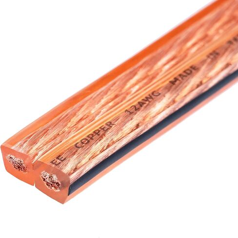 سلك مكبر صوت JAVEX مقاس 16 AWG [50 قدمًا، نحاس خالٍ من الأكسجين OFC] كابل HighFlex لأنظمة Hi-Fi والمسرح المنزلي ونظام صوت السيارة، أزرق/أسود in Kuwait