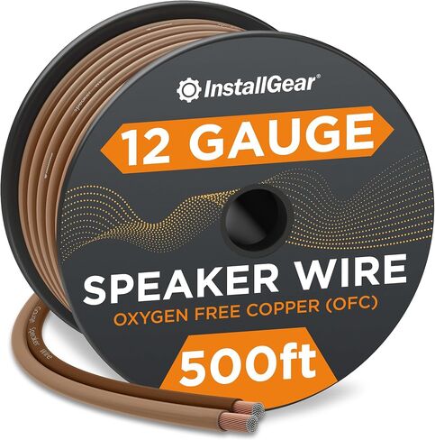 InstallGear 12 Gauge Speaker Wire with 12 Banana Plugs (100ft) - 12 AWG Speaker Wire Speaker Cable 99.9% | Oxygen-Free Copper - True Spec and Touch Cable | Speaker Wire 12 Gauge | Outdoor Speaker Wire in Saudi Arabia