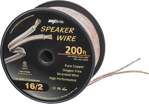 50 ft. Spool High Performance 16 Gauge Speaker Wire, Oxygen Free Pure Copper - UL Listed Class 2 in Kuwait