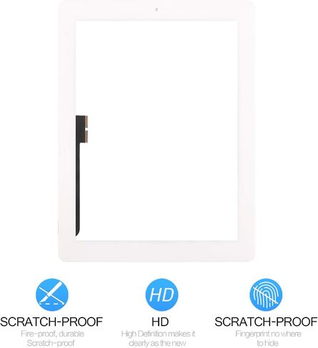 A-MIND for iPad 3 A1416 A1430 A1403 Touch Screen Replacement,with Free Tool Kits+Screen Protector (No LCD, No Instructions) Front Glass Panel Replacement (Black) in Kuwait