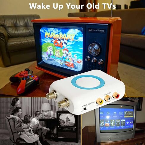 محول RF HDMI محول محوري VHF HD محول رقمي مع هوائي ANT داخل/خارج لجهاز Roku Fire Stick VCR DVD Laptop PS4 PS5 Xbox Set-top Cable Box إلى AV فيديو تناظري RCA & F نوع Female Coax NTSC TV in Kuwait