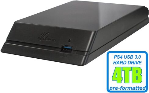 Avolusion HDDGear 4TB (4000GB) 7200RPM 64MB Cache USB 3.0 External PS4 Gaming Hard Drive (PS4 Pre-Formatted) - PS4, PS4 Slim, PS4 Slim Pro - 2 Year Warranty (Renewed) in Saudi Arabia