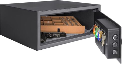 Barska Digital Keypad Safe – LED Interior Light, Extra-Wide for Laptops, Silent Mode, Steel Security Safe in Kuwait