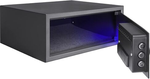 Barska Digital Keypad Safe – LED Interior Light, Extra-Wide for Laptops, Silent Mode, Steel Security Safe in Kuwait