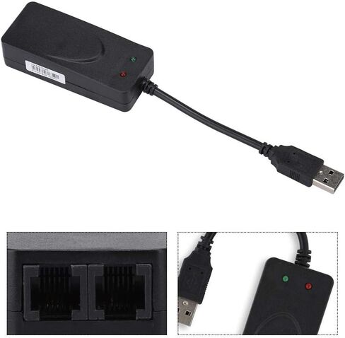 V BESTLIFE Dual Ports USB2.0 56K Voice Fax Data External V.90 V.92 Modem for Win 7/Win 8/Win 10/Win XP, Support Auto-Dial/Tone and Pulse Dialing/Auto Answer in Saudi Arabia